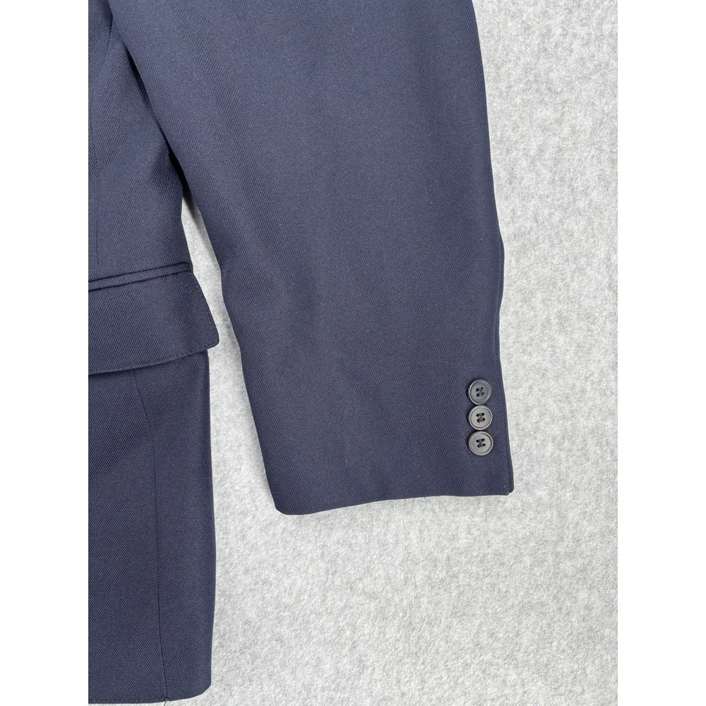 Willabee & Ward Navy Sport Coat Blazer 2 Button Poly Cotton Romania Men's 46R